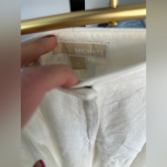 Michael kors white linen trousers, size 2. Never worn - Picture 2 of 7